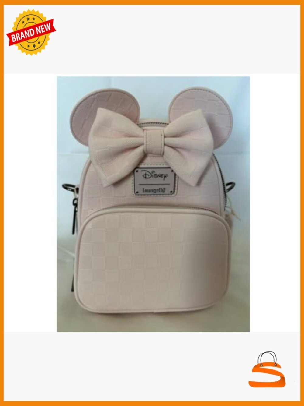 Disney Minnie Mouse Convertible Mini Backpack Crossbody Bag Faux Leather - Picture 2 of 6